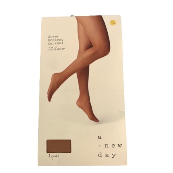 NWT A New Day Women’s 20D Sheer Hosiery in Caramel.  Size S/M. - Picture 2 of 3